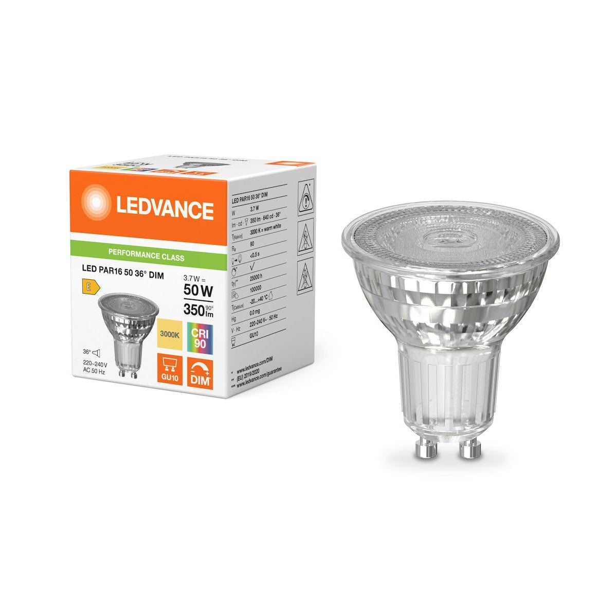 Kohdelamppu Ledvance Par16 4W/930 350Lm Gu10 Dim 36 [4738486] |