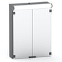 Peilikaappi V21505 Polaria LED Lumena 500 vasen harmaa - Fertti.com
