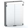 Peilikaappi V21510 Polaria LED Lumena 500 vasen VVS harmaa - Fertti.com