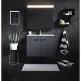 Peilikaappi V21545 Polaria LED Lumena 550 oikea VVS harmaa - Fertti.com