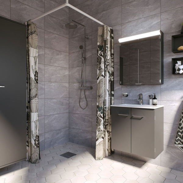 Peilikaappi V21560 Polaria LED Lumena 600 VVS harmaa - Fertti.com