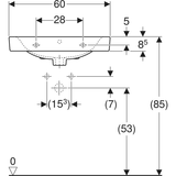 Pesuallas Ido Glow 600mm 11167 Glow Square - Fertti.com
