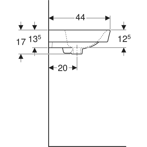 Pesuallas Ido Glow 600mm 11167 Glow Square - Fertti.com