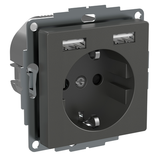 Pistorasia Exxact 1-Pr + 2X Usb Lataus 2,4 Ant - Fertti.com