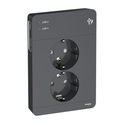 Pistorasia Exxact 2-Pr + 2X Usb Lat. A+C 3A Ant - Fertti.com