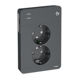 Pistorasia Exxact 2-Pr + 2X Usb Lat. A+C 3A Ant - Fertti.com