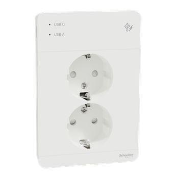 Pistorasia Exxact 2-Pr + 2X Usb Lat. A+C 3A Val - Fertti.com