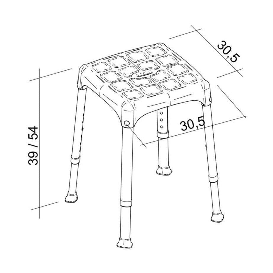 Kylpyhuonejakkara V9312 Polaria Vasco 500MM [5774731] |