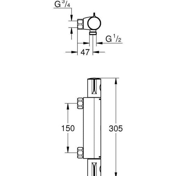 Suihkutermostaatti Grohe 34755000 grotherm 800 [6325107]