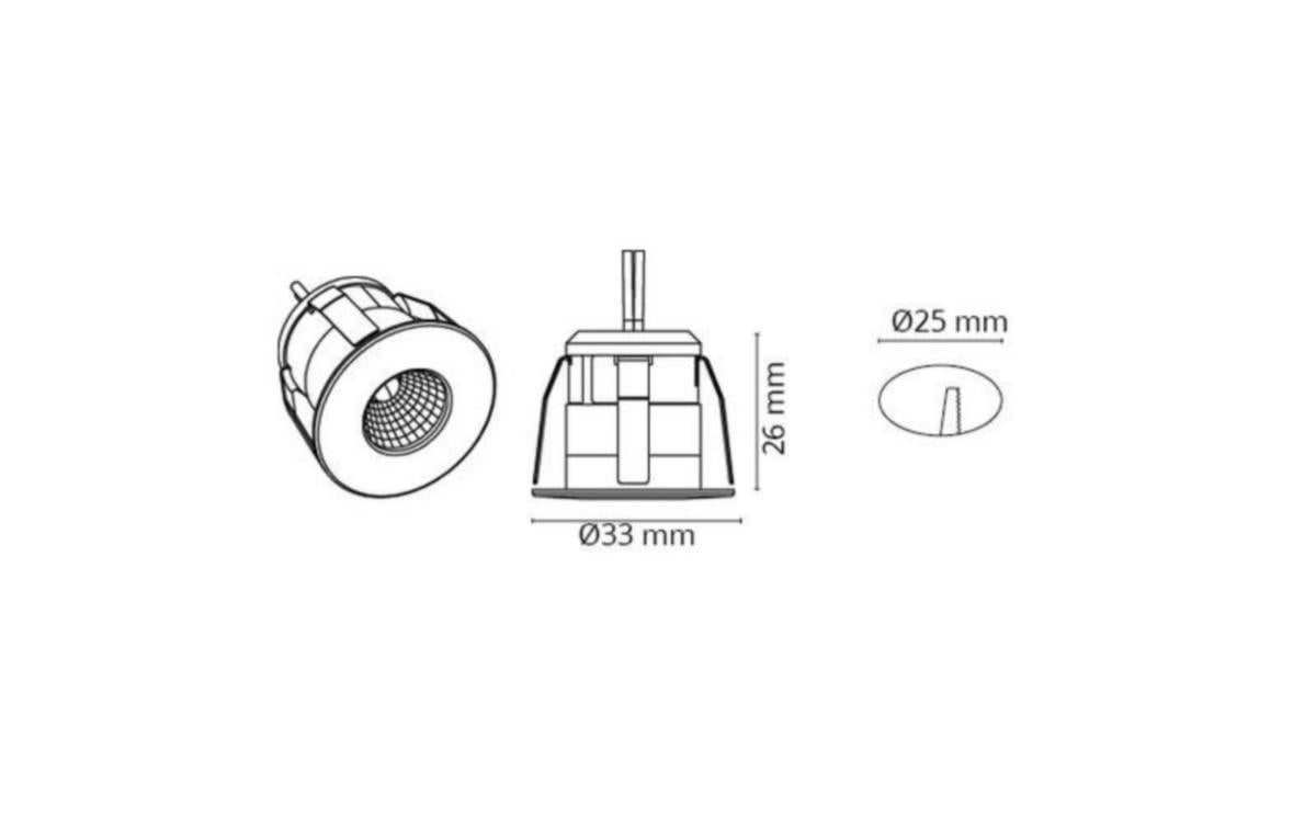 Alasvalo sg nano 1W 2700K 36D va [4130638]