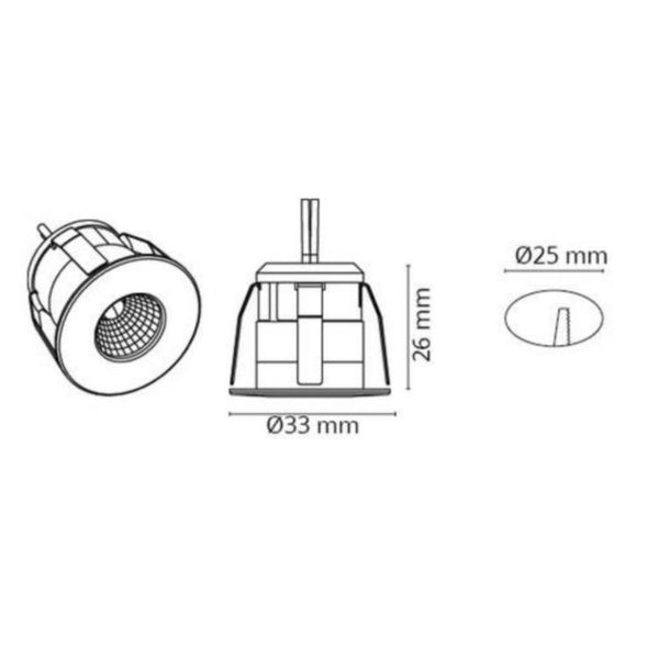 Alasvalo sg nano 1W 2700K 36D va [4130638]