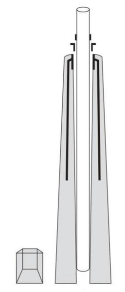 Pylväsjalusta lujabetoni RBJ-A1,A2,A3 RBJ-A2 (38-50. 60.3MM. 1-3M) [4607203]