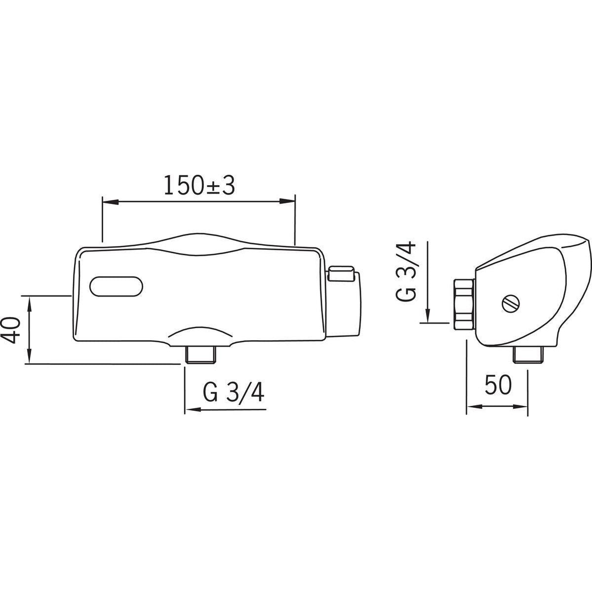 Suihkuhana Oras Electra 6180 6V kosketusvapaa 6319550