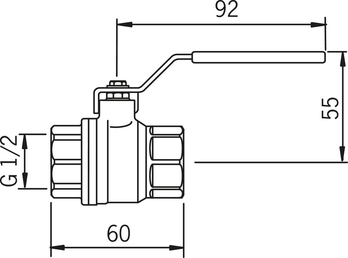 Palloventtiili Messinki 1/2 Sk  Pn25 400015 [3713504]