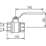 Oras Palloventtiili Messinki 11/2 Sk Pn25 400040 [3713508] |