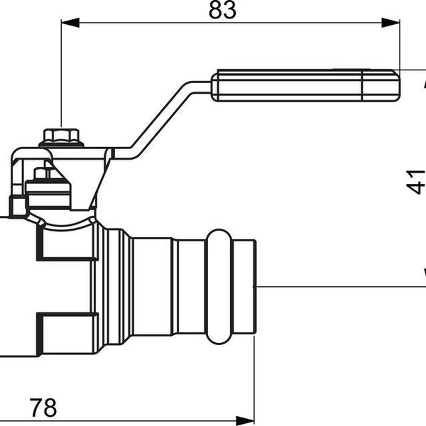 Palloventtiili Oras 400112 Cu12 Puristus Pn16 V/M [3713511]