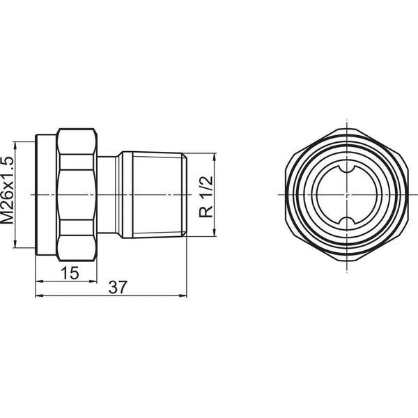 Patteriliitin Oras Stabila Pro DN 15 [4032041] |