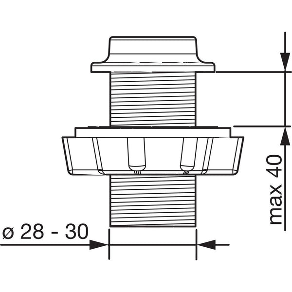 Läpivientikappale Valk 126753-11 6511421
