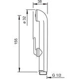 Käsisuihku Oras 242050 - 33 bide musta mattamusta [6510280] |