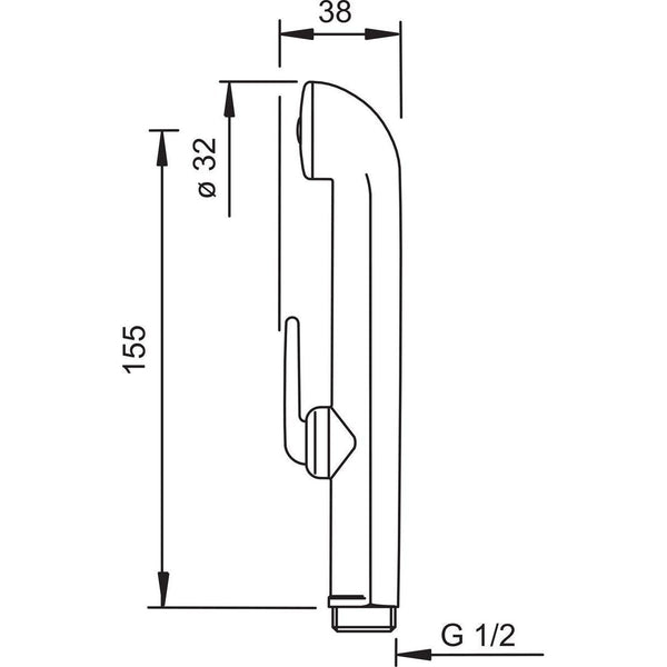 Käsisuihku Oras 242050 - 33 bide musta mattamusta [6510280] |