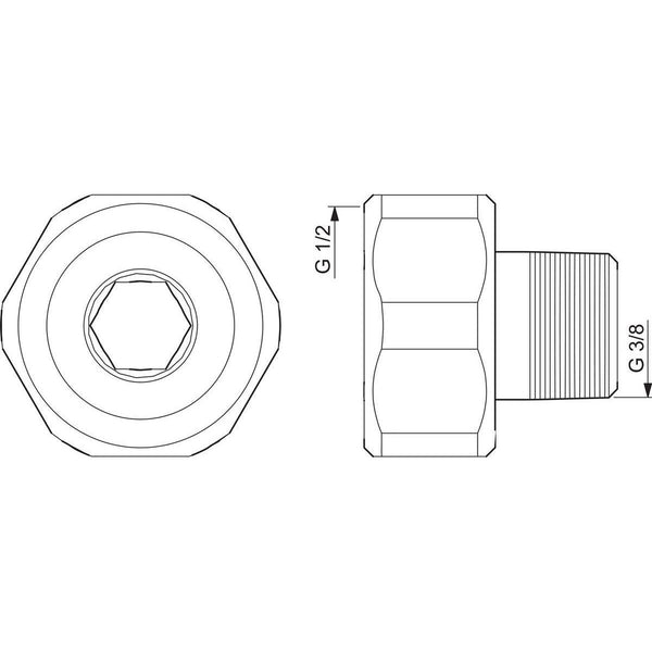 Patteriventtiilin Liitin Dn15/10S Kova Stabila 435550 [4032712] |