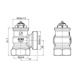 Patteriventtiilin Runko Dn20 Kulma Oras Stabila L=31 H=28 [4032031] |
