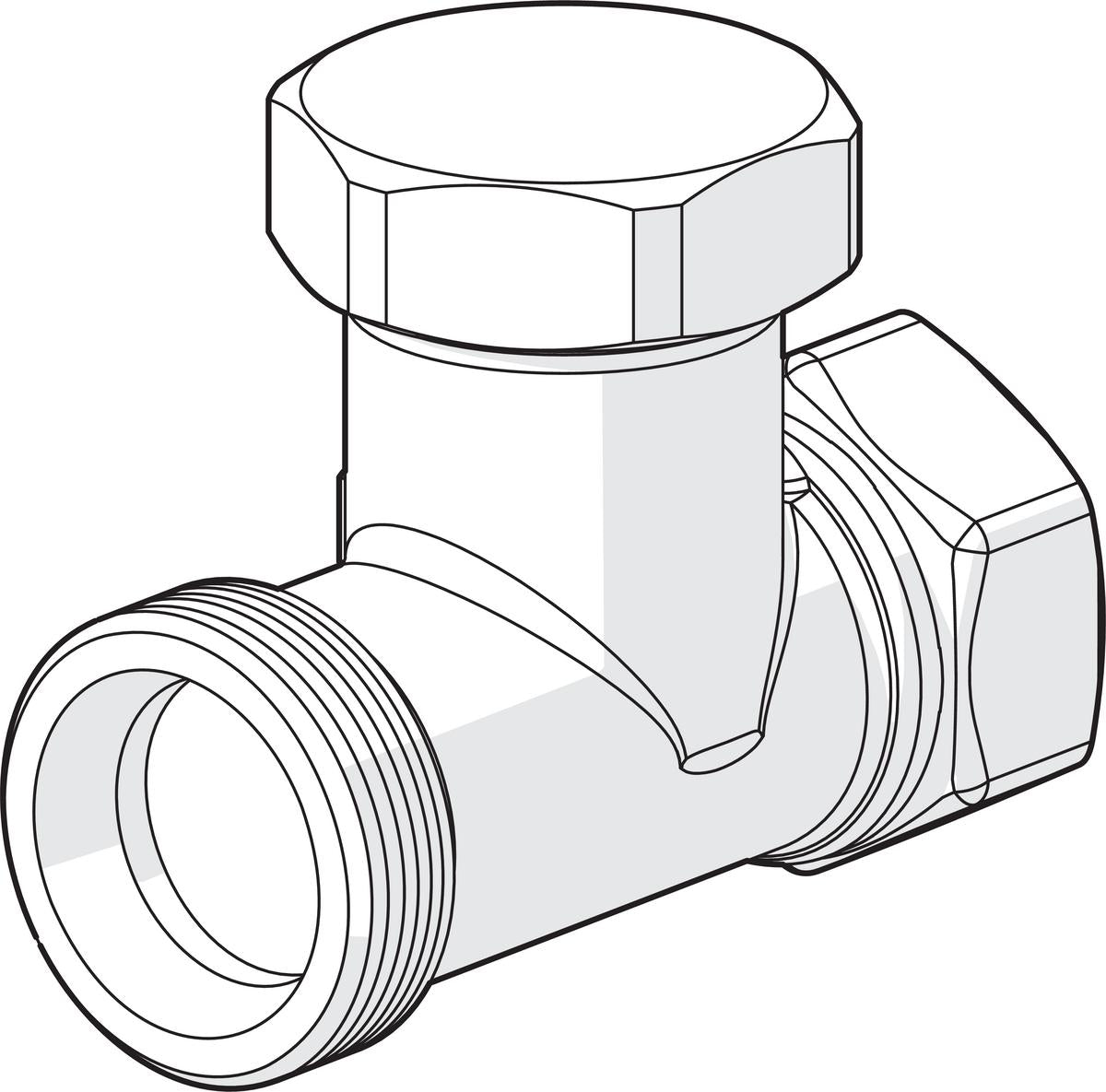 Paluuventtiili 443510 Oras Stabila Pro DN 10, L=50 suora [4032034]