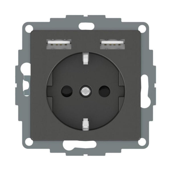 Schneider electric Pistorasia Exxact 1 - Pr + 2X Usb Lataus 2,4 Ant [2500333] |