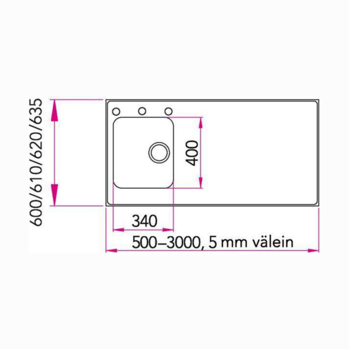 Tiskipöytä Stala Seitsikko C1000 1000x600 mm rst 1 - altainen [5912037] |