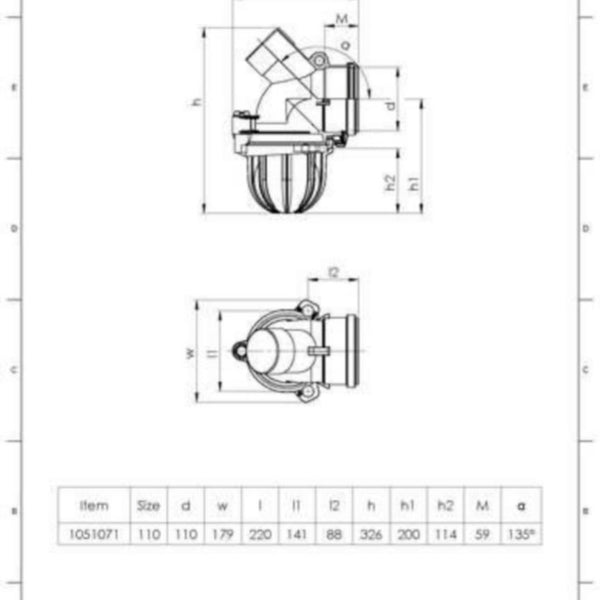 Pallopadotusventtiili 110 Uponor 1051071 [2623012]