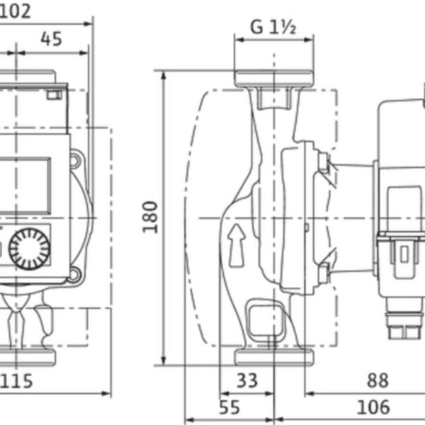 Kiertovesipumppu Wilo Stratos Pico 25/0,5-6 -180 [4623748]