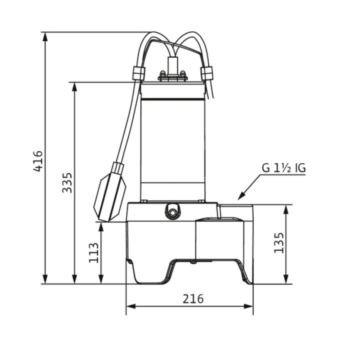 Jätevesipumppu (Harmaa Vesi) Wilo Rexa Mini3 [4821996] |