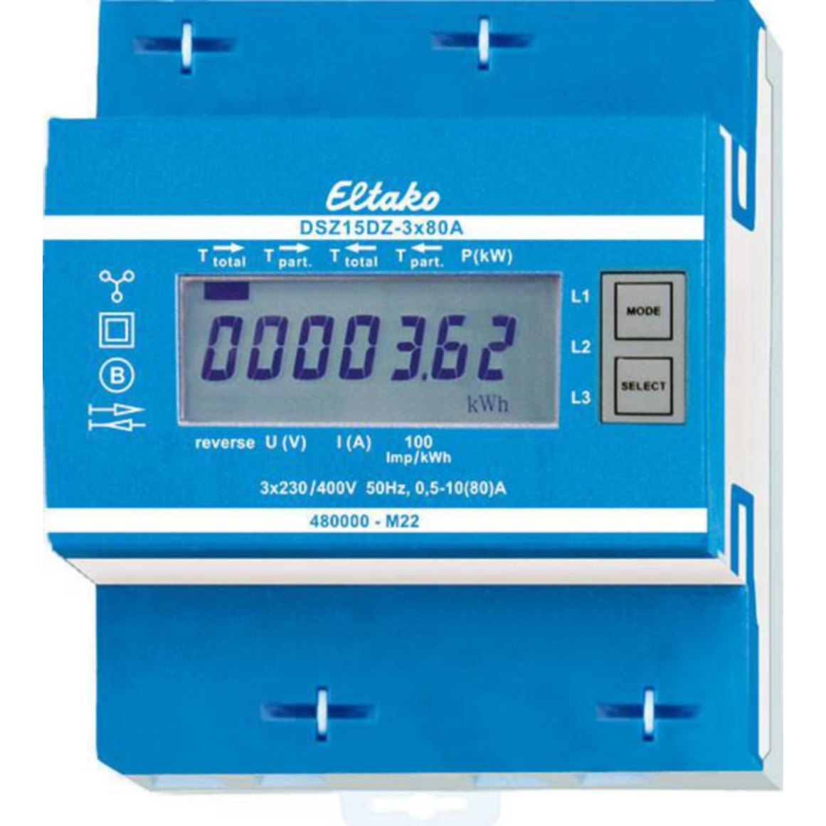 Energiamittari Din 2 - Suunt,3X80A,Mid,4 - Din [6712645] |