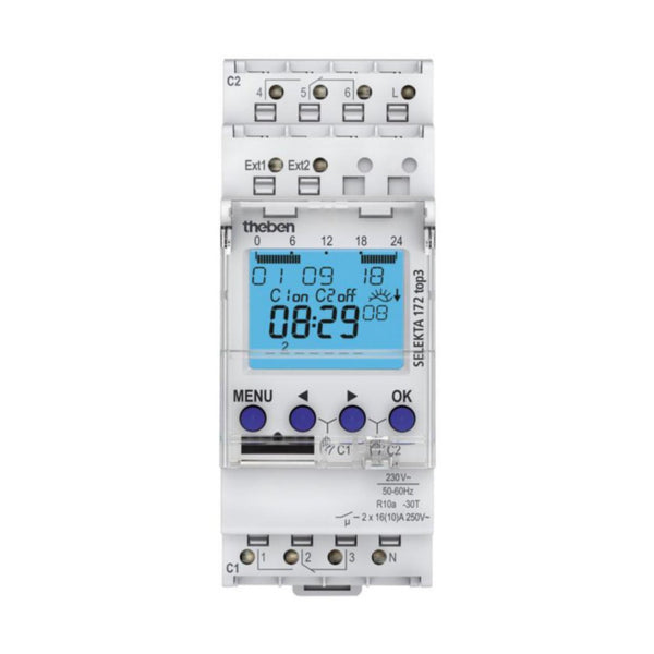 Kellokytkin Digitaaline Theben Selekta Astro 2 - Piir 16A Ip20 [2606619] |