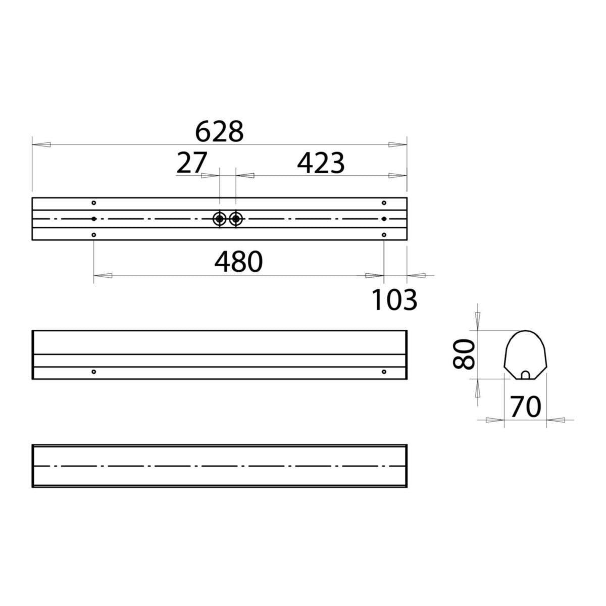 Kylpyhuonevalaisin Ensto Alisa Dual White AL14018LED/DW IP44 LED 9W/8DW [4103394]