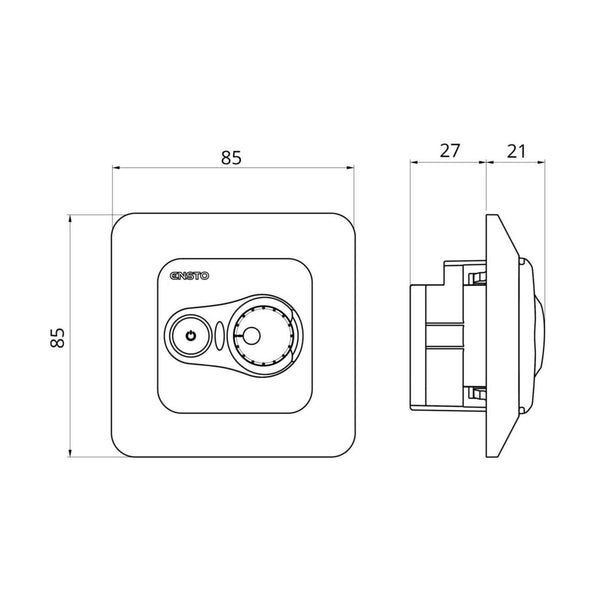 Yhdistelmätermostaatti ECO - ECO16BT-J 16A IP30 U - Ensto Kiinteistöt 2621166