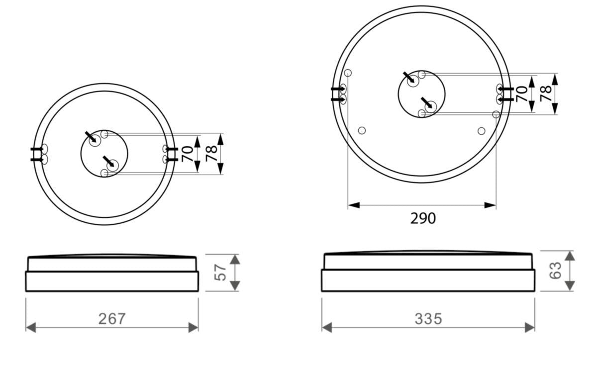 Tunnistinvalaisin Ensto Lumo IP44 LED 10.5W 830/840 R [4103576]
