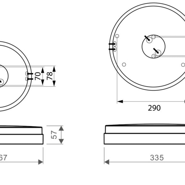 Tunnistinvalaisin Ensto Lumo IP44 LED 10.5W 830/840 R [4103576]