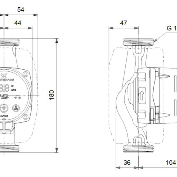 Lämpöjohtopumppu Grundfos Alpha3 25-40 180 1V [4615320]