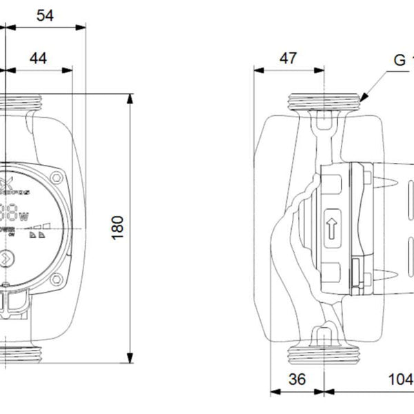 Lämpöjohtopumppu Grundfos Alpha1 25-80 180 1V [4615328]