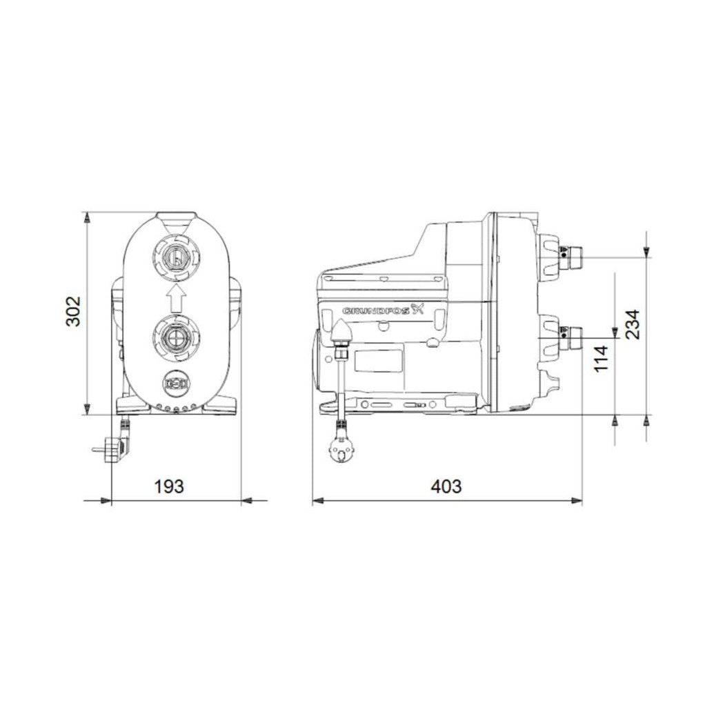 Vesiautomaatti Grundfos Scala2 3 - 45 200 - 240V 50/60 Hz [4732548] |