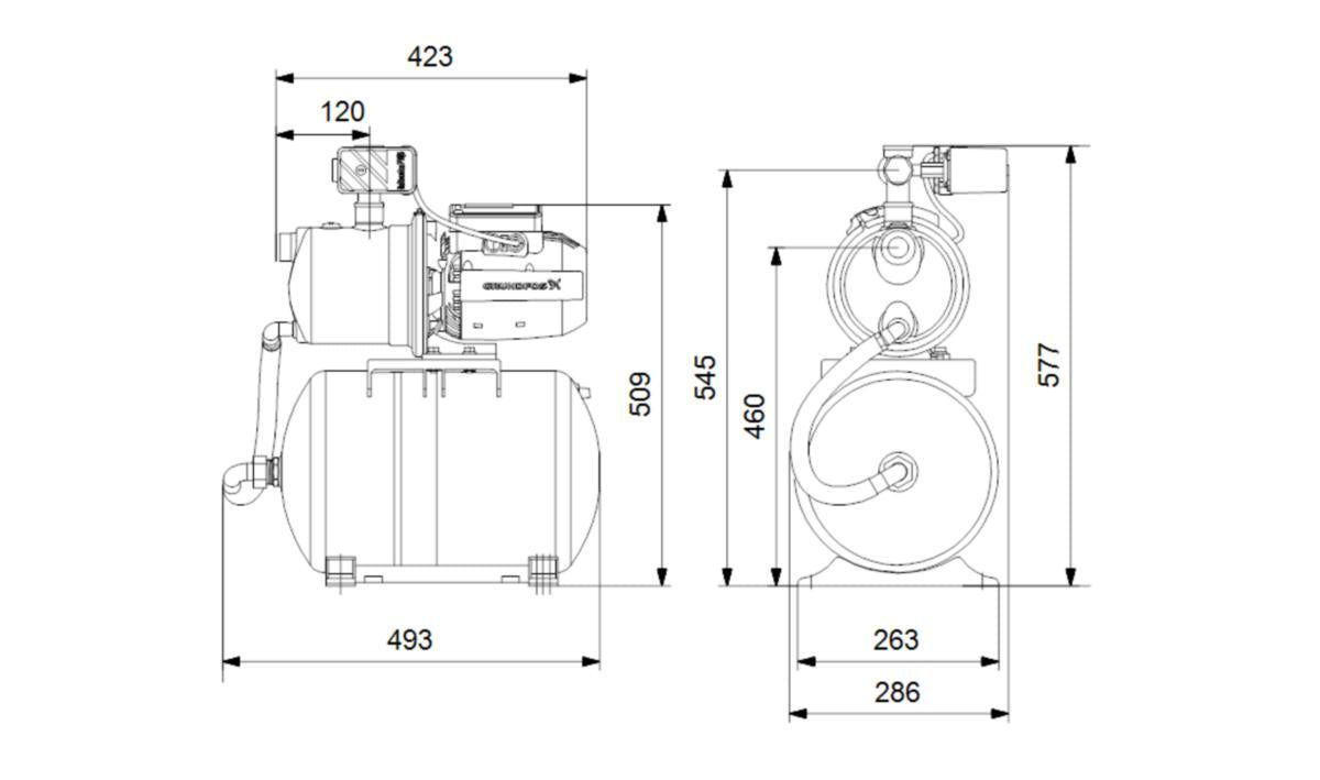 Vesiautomaatti Grundfos Jp 5-48 Pt-H 20L 1-V [4732542]