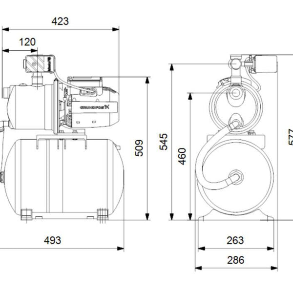 Vesiautomaatti Grundfos Jp 5-48 Pt-H 20L 1-V [4732542]
