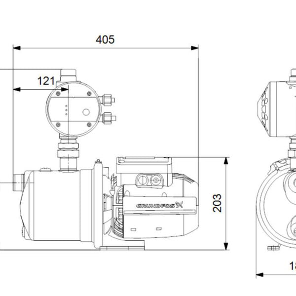 Vesiautomaatti 99515136 Grundfos JP PM JP 4-47 PM1 1-V [4732543]