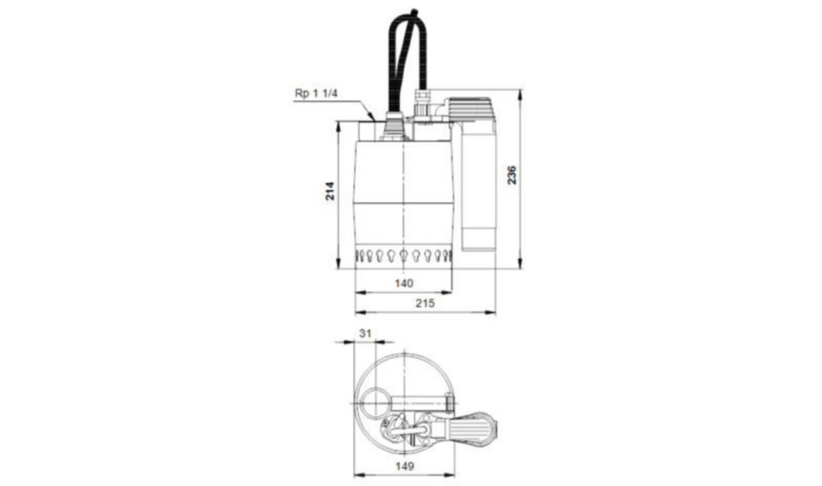 Uppopumppu 011H1900 Grundfos KP putkivipalla KP 150-AV RST [4822521]