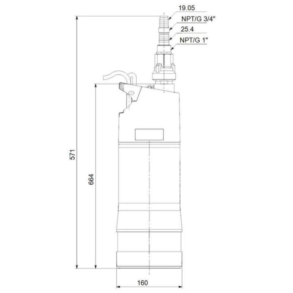 Vesiautomaatti upotettava Grundfos SBA 3-45 A Vipalla [4822622]