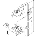 Yläsuihkuyhdistelmä Mora Lionx 391900.DB mattamusta 6561206