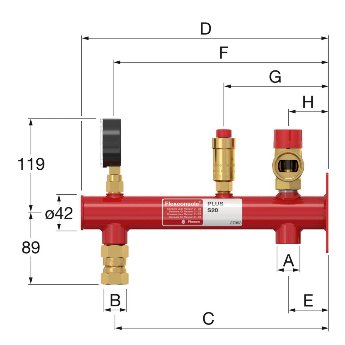 Kalvopaisunta-astia teline 27994 Flexconsole Plus-1.5 varov. [4531890]