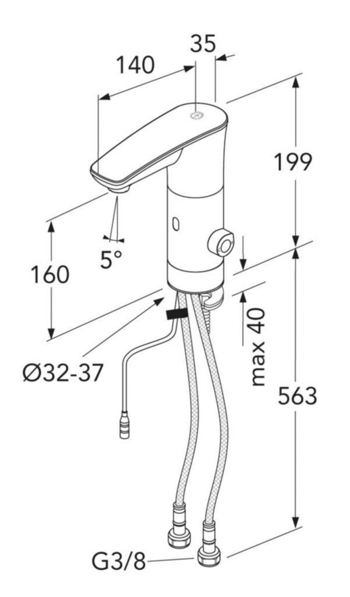Gustavsberg pesuallashana kosketusvapaa gb sensoric 10 160mm kork [6170084]