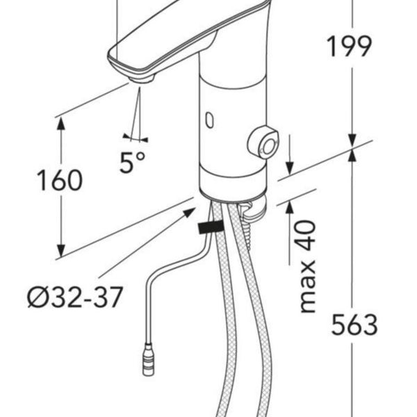 Gustavsberg pesuallashana kosketusvapaa gb sensoric 10 160mm kork [6170084]